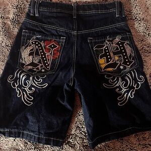 Embroidered Ninth Hall Jorts
